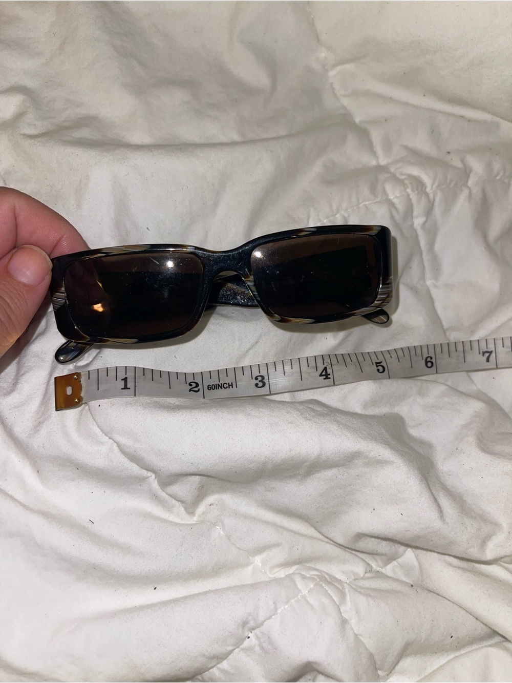 Via Spiga Rectangular Tortoiseshell Sunglasses - Brown Lenses